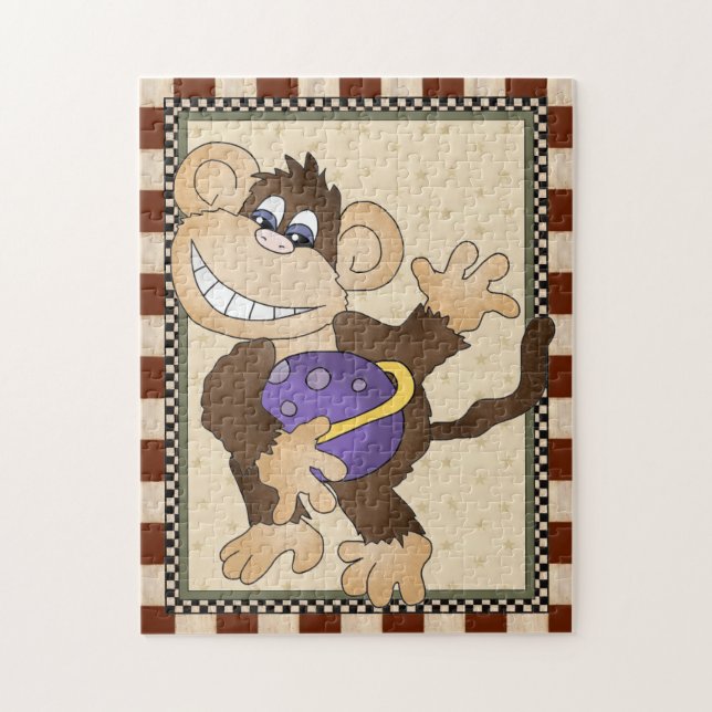 Cartoon Space Monkey kids puzzle (Vertical)