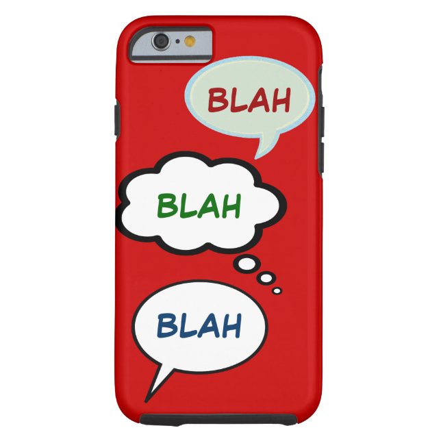 cartoon speech balloons with BLAH Case-Mate iPhone Case (Back)