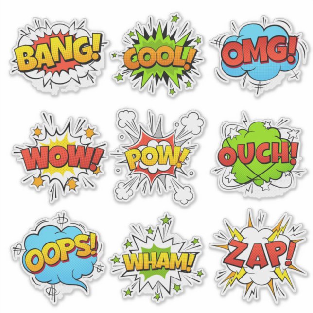 Cartoon Speech Bubbles (Front)