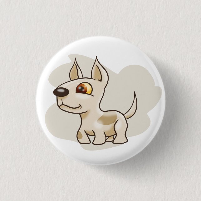 Cartoon Spotted Dog 1 Inch Round Button (Front)