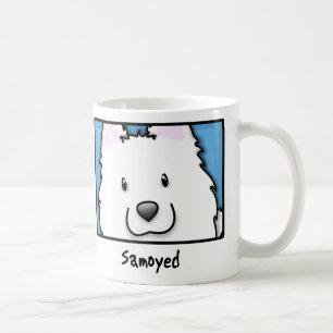 Cartoon Square Samoyed Coffee Mug