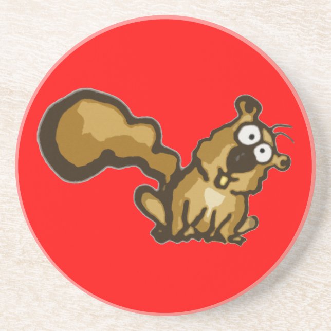 Cartoon Squirrel Coaster (Front)