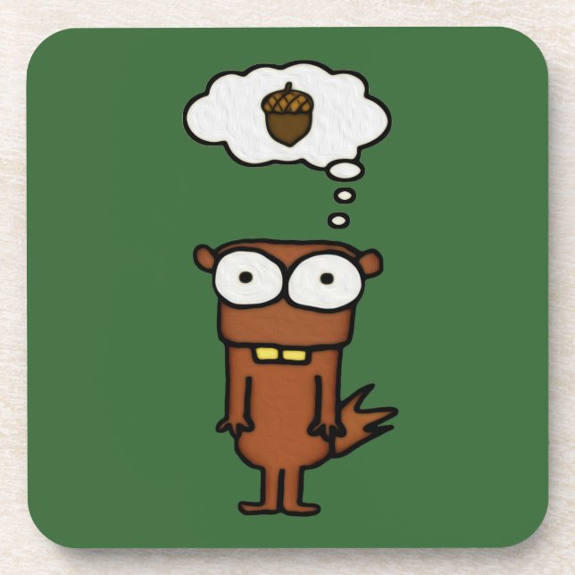 Cartoon Squirrel Coaster (Front)
