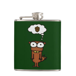 Cartoon Squirrel Hip Flask