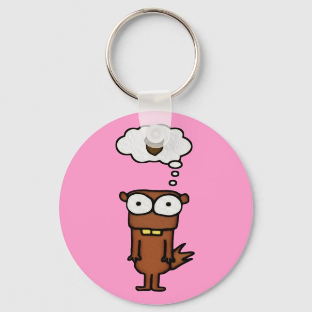 Cartoon Squirrel Keychain (Front)