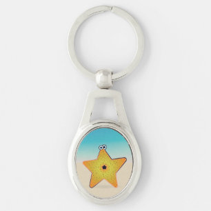 Cartoon Starfish Keychain