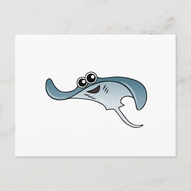 Cartoon Stingray Postcard (Front)