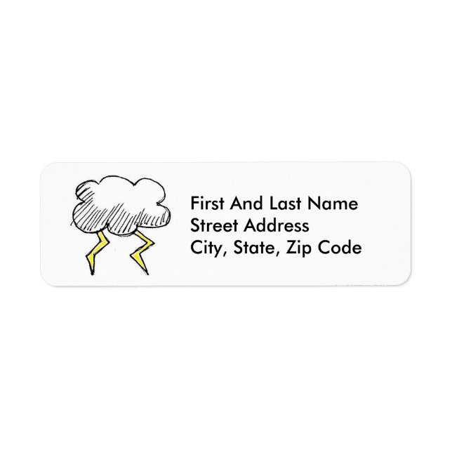 Cartoon Storm Cloud Rainy Day Design (Front)