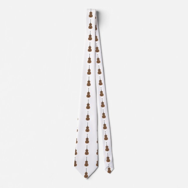 Cartoon Style Double Bass Tie (Front)