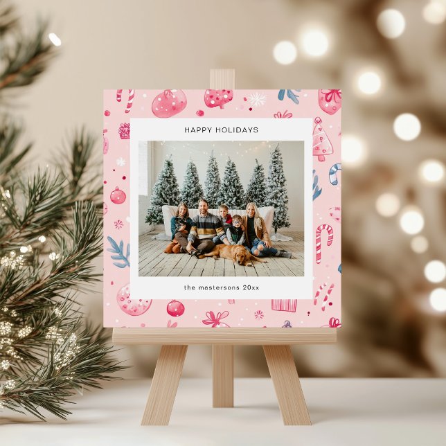 Cartoon Style Pastel Illustrations Holiday Card (Creator Uploaded)