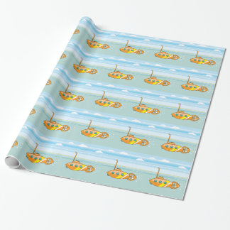 cartoon submarine wrapping paper