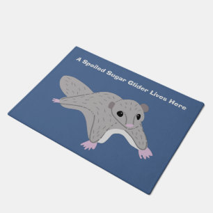 Cartoon Sugar Glider Add Your Own Message Doormat