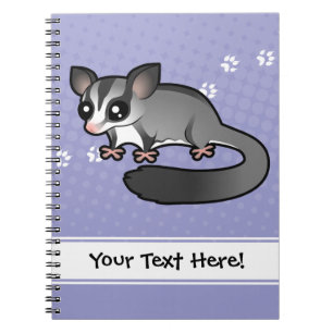 Cartoon Sugar Glider Notebook