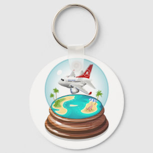 Cartoon Summer Cristal Ball Keychain