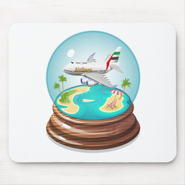 Cartoon Summer Cristal Ball Mouse Pad (Front)