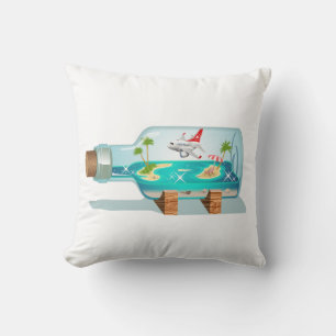Cartoon Summer Cristal Ball Throw Pillow