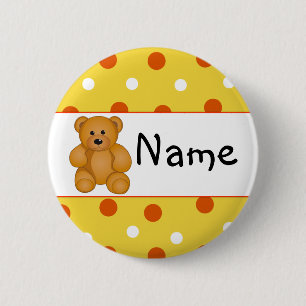 Cartoon Teddy Design 2 Inch Round Button