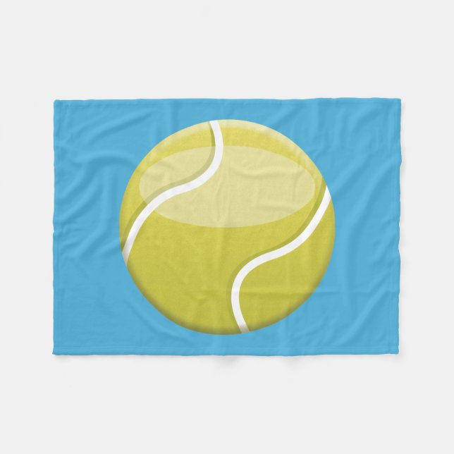 Cartoon Tennis Ball Fleece Blanket (Front (Horizontal))