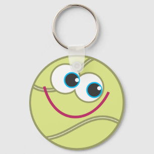 Cartoon Tennis Ball Keychain