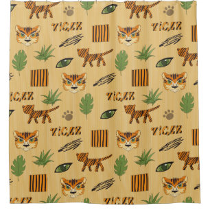 Cartoon Tiger: Cheerful Children's Pattern.