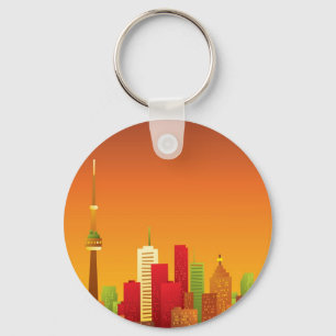 Cartoon Toronto Keychain