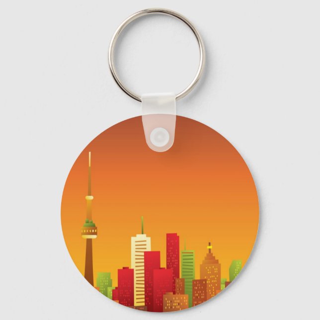 Cartoon Toronto Keychain (Front)