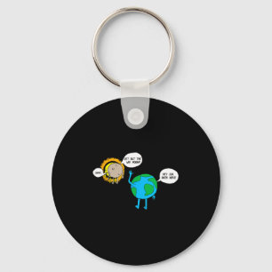 Cartoon Total Solar Eclipse April Keychain
