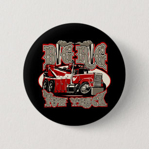 Cartoon tow truck 2 inch round button