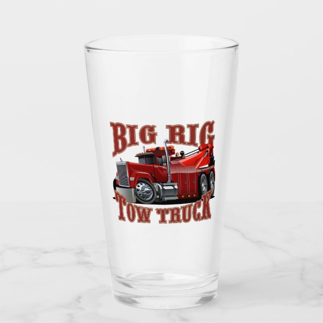 Cartoon tow truck glass (Front)
