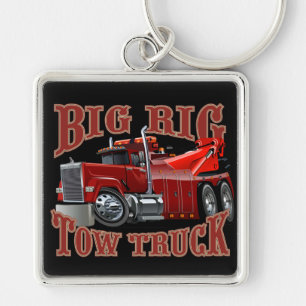 Cartoon tow truck keychain