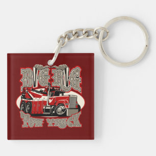Cartoon tow truck keychain