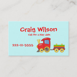Cartoon Train Calling Card