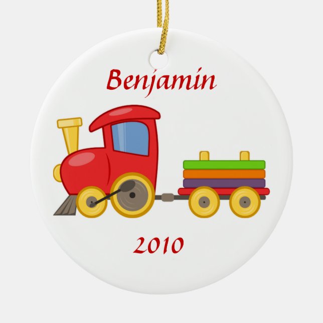 Cartoon Train Ornament (Front)