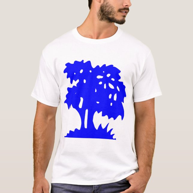 Cartoon Tree - Blue T-Shirt (Front)