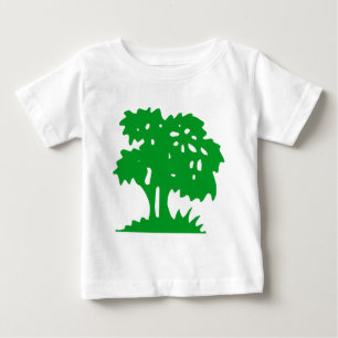 Cartoon Tree - Grass Green Baby T-Shirt