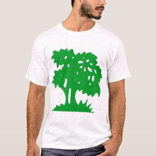 Cartoon Tree - Grass Green T-Shirt