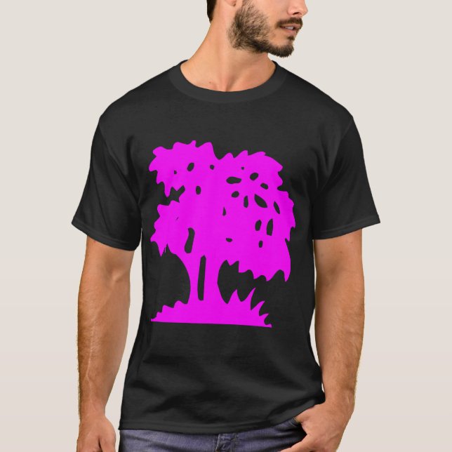 Cartoon Tree - magenta T-Shirt (Front)