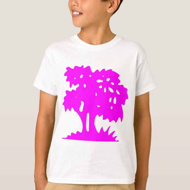 Cartoon Tree - magenta T-Shirt (Front)