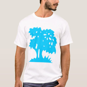 Cartoon Tree - Sky Blue T-Shirt