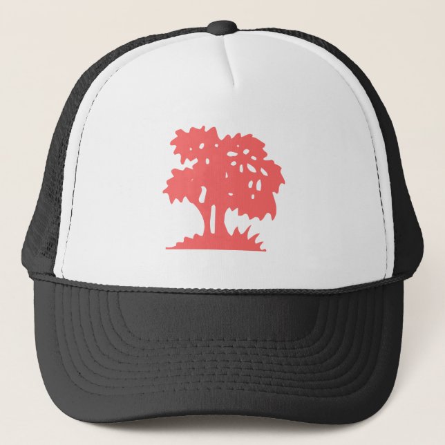 Cartoon Tree - Tropical Pink Trucker Hat (Front)