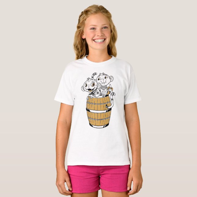 Cartoon tribal monkey T-Shirt (Front Full)