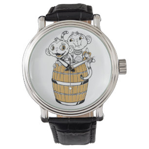 Cartoon tribal monkey watch