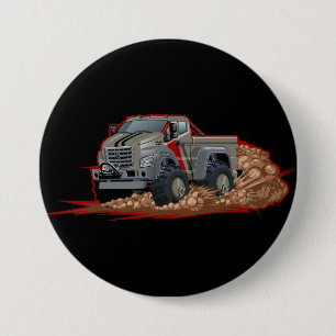 Cartoon truck 3 inch round button