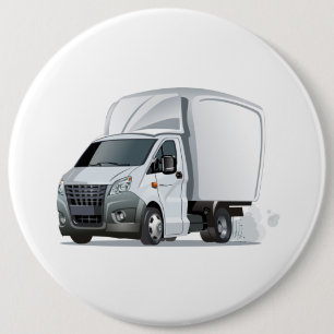 Cartoon truck 6 inch round button