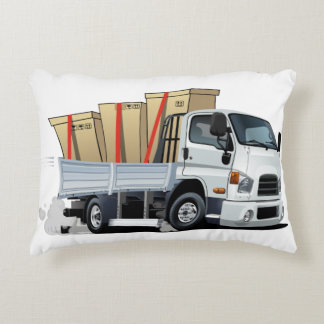 cartoon truck accent pillow