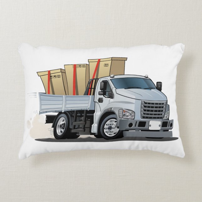 Cartoon truck accent pillow (Front)