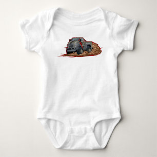 Cartoon truck baby bodysuit