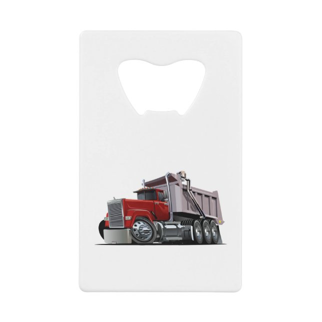 Cartoon truck credit card bottle opener (Front)