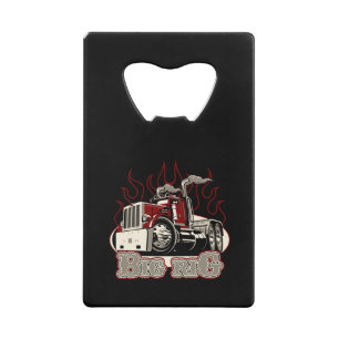 Cartoon truck credit card bottle opener
