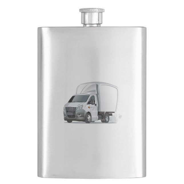 Cartoon truck hip flask (Front)